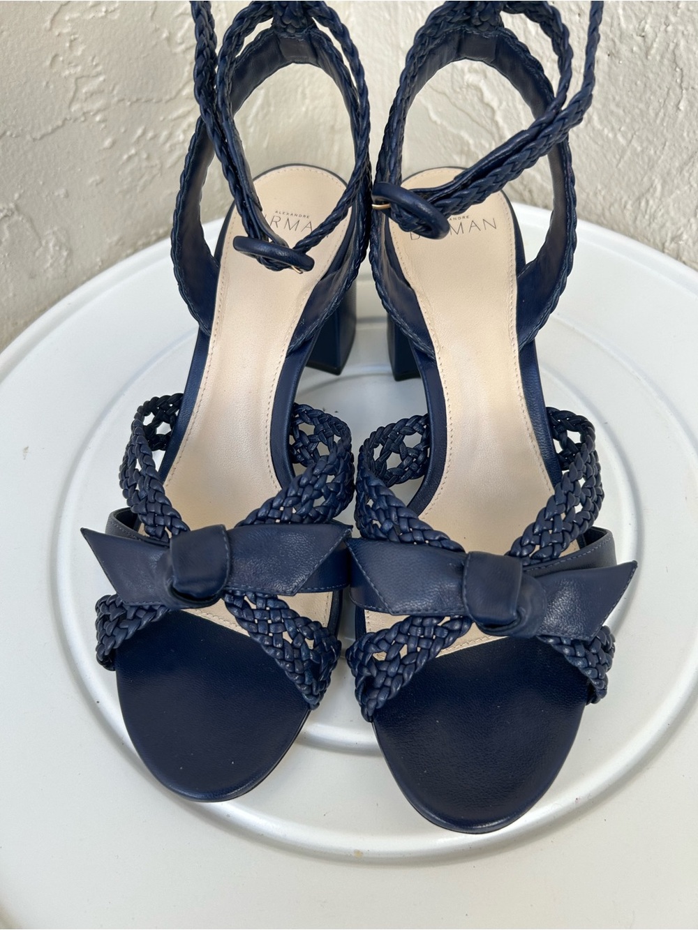 Alexander Birman Suelita Woven Oceana Women Shoe Size 37.5 US 7